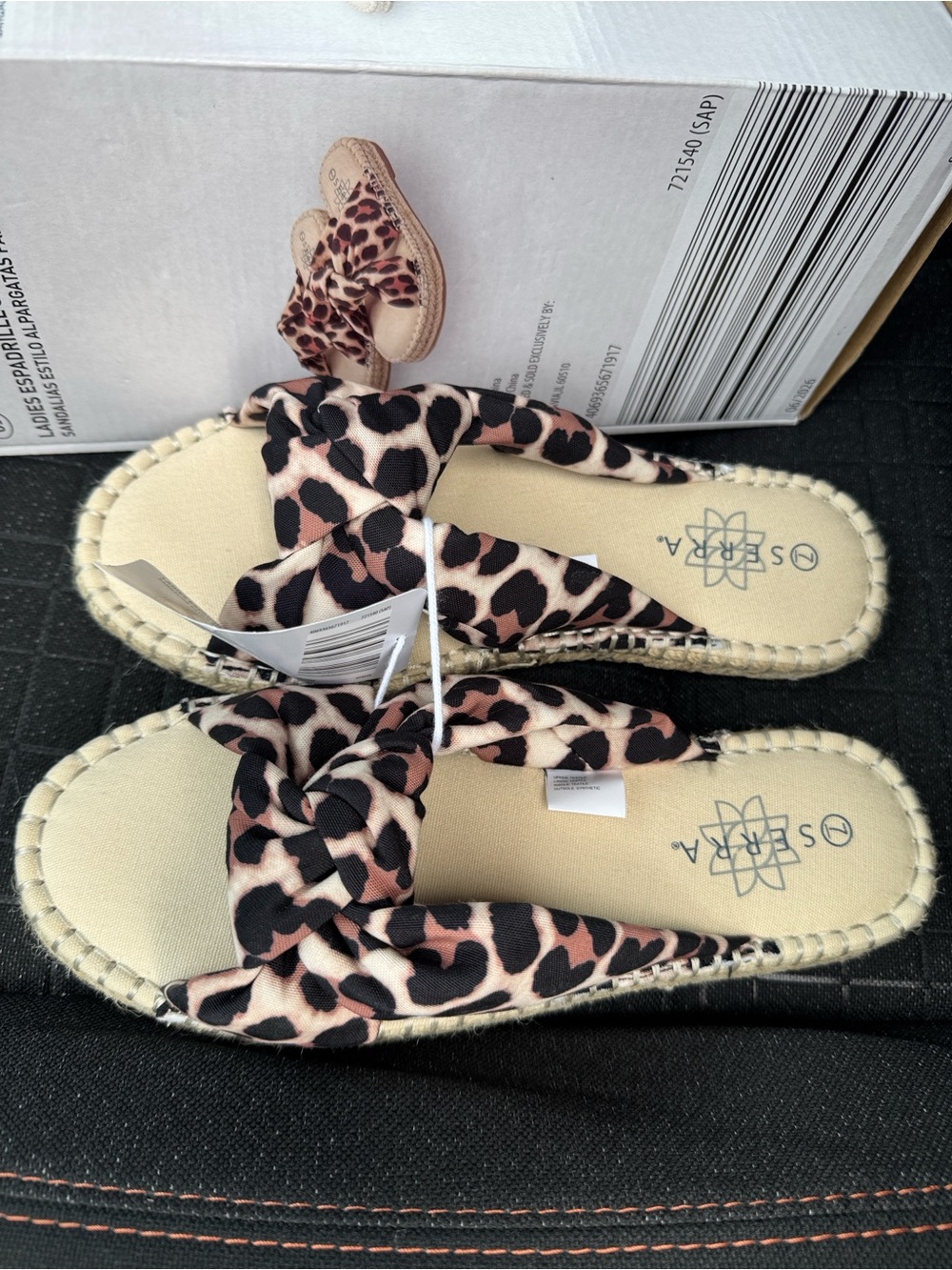 Leopard Sandals Womens 7